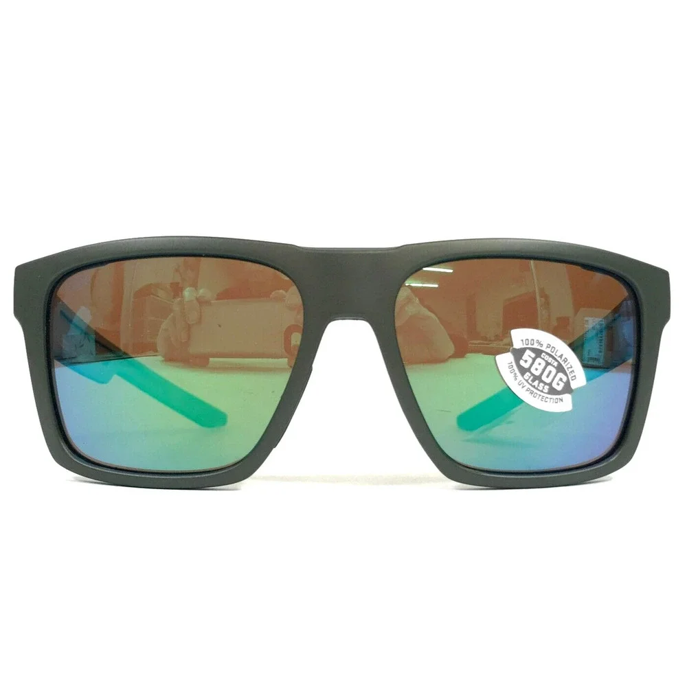 Costa Sunglasses Lido 06S9104 910410 Steel Gray Metallic Green Mirror 580G - Picture 3 of 13